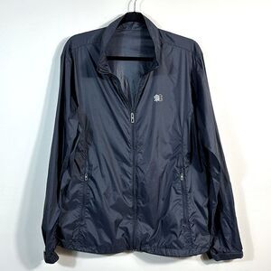 Kolon Sport Navy Blue Windbreaker Jacket Coat Size Medium